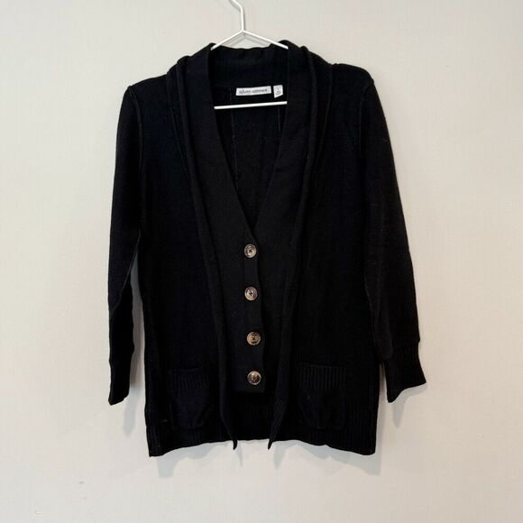 Autumn 100% Cashmere Women’s V-Neck Button Front Cardigan Size Small 1642 - Picture 2 of 7